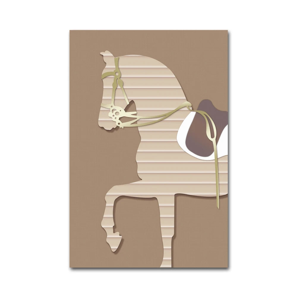 Luxury Hotel Animal Horse Modern Nordic Decorative Canvas Painting Art Print Poster Picture Wall Nursery Living Room Home Decor