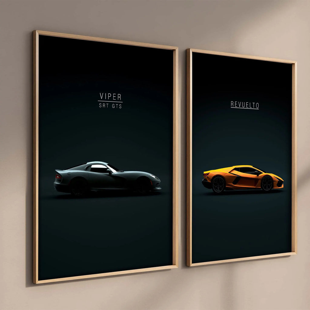 Modern Art Scandinavian Style Car Poster Viper M GT Sports Car Aesthetic Home Decor High Quality Canvas Wall Art