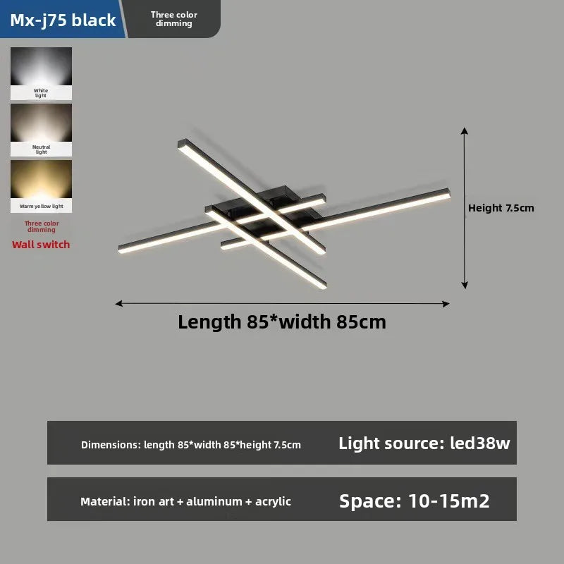 Modern Luxury Ceiling Lamp, Creative Linear Chandelier for Living Room, Dining Room, Bedroom, Elegant Decor