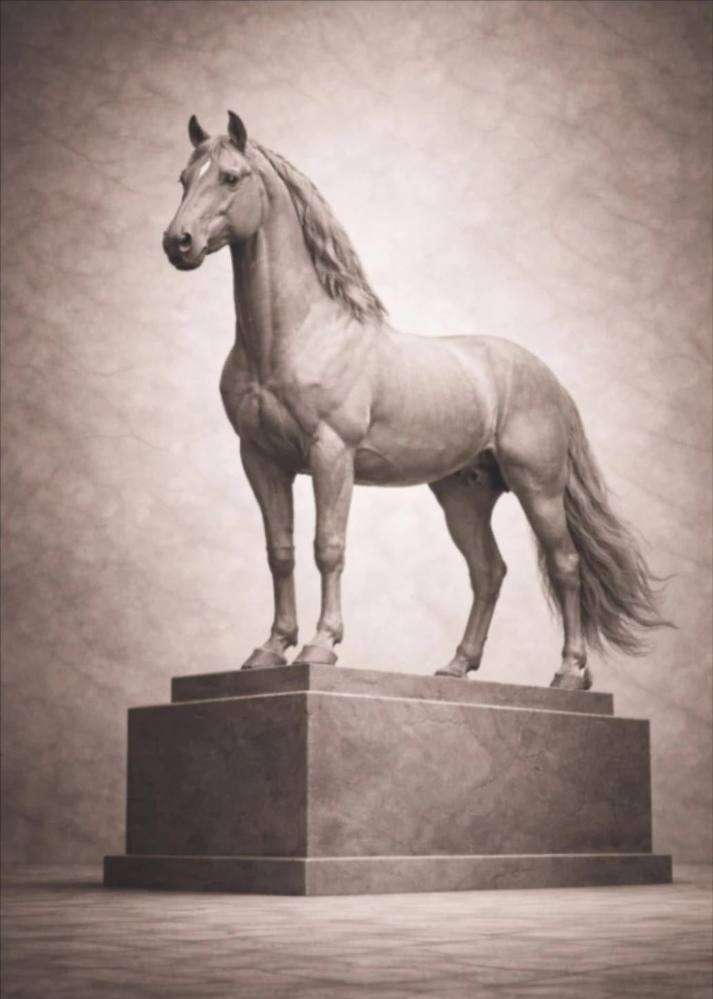 Luxury Animal Statue Poster Black and White Prints Canvas Painting Wall Art Pictures Home Room Elegant Executive Office Decor