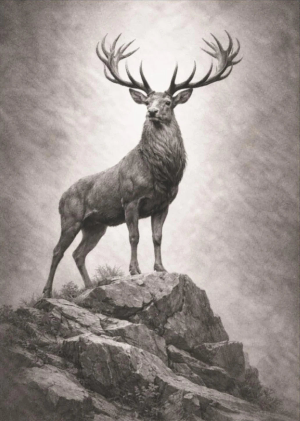 Luxury Animal Statue Poster Black and White Prints Canvas Painting Wall Art Pictures Home Room Elegant Executive Office Decor