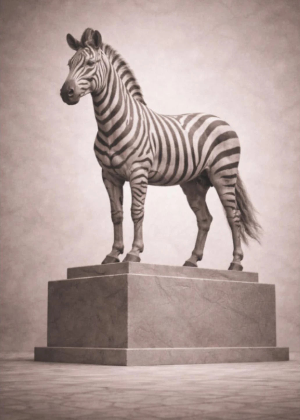 Luxury Animal Statue Poster Black and White Prints Canvas Painting Wall Art Pictures Home Room Elegant Executive Office Decor