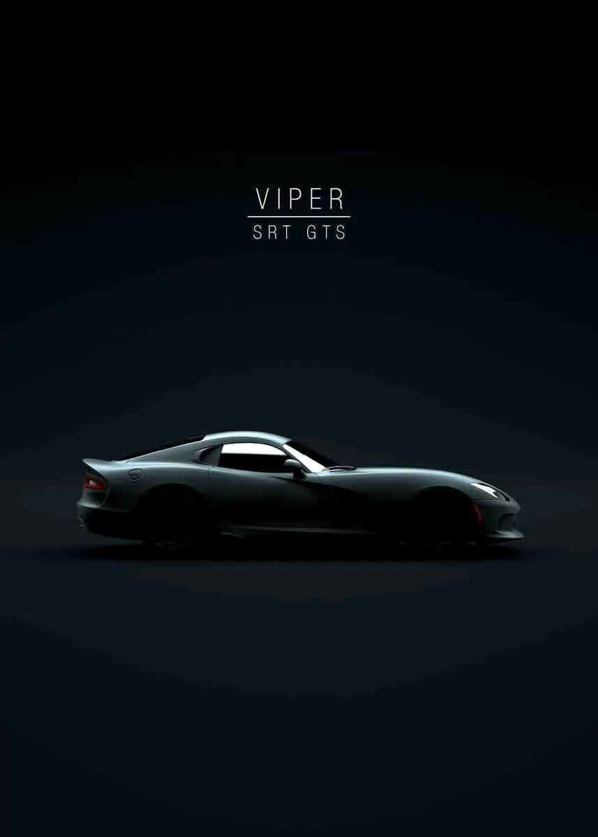 Modern Art Scandinavian Style Car Poster Viper M GT Sports Car Aesthetic Home Decor High Quality Canvas Wall Art