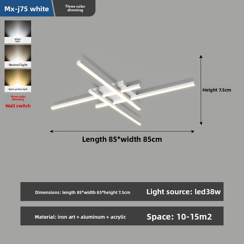 Modern Luxury Ceiling Lamp, Creative Linear Chandelier for Living Room, Dining Room, Bedroom, Elegant Decor