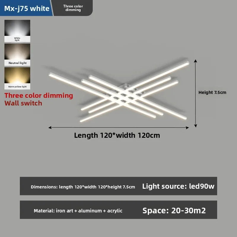 Modern Luxury Ceiling Lamp, Creative Linear Chandelier for Living Room, Dining Room, Bedroom, Elegant Decor