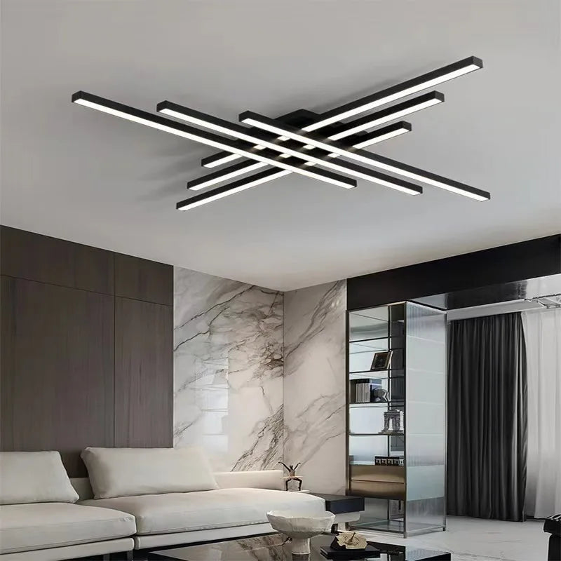 Modern Luxury Ceiling Lamp, Creative Linear Chandelier for Living Room, Dining Room, Bedroom, Elegant Decor