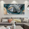 1pc Canvas Poster, Modern Art, Nordic Canvas Painting Modern Abstract Luxury Ribbon Posters Prints, Ideal Gift For Bedroom Livin