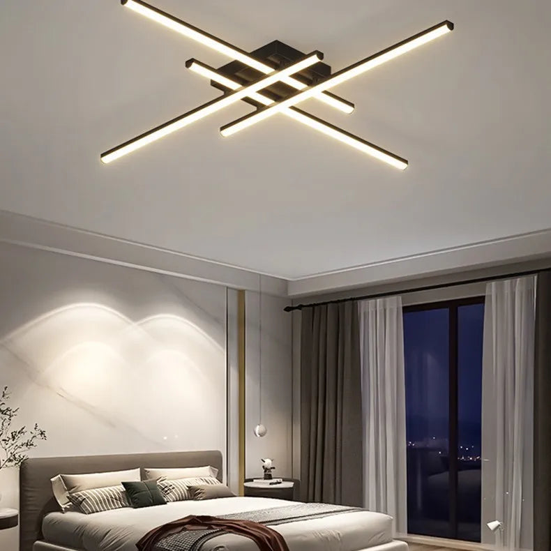 Modern Luxury Ceiling Lamp, Creative Linear Chandelier for Living Room, Dining Room, Bedroom, Elegant Decor