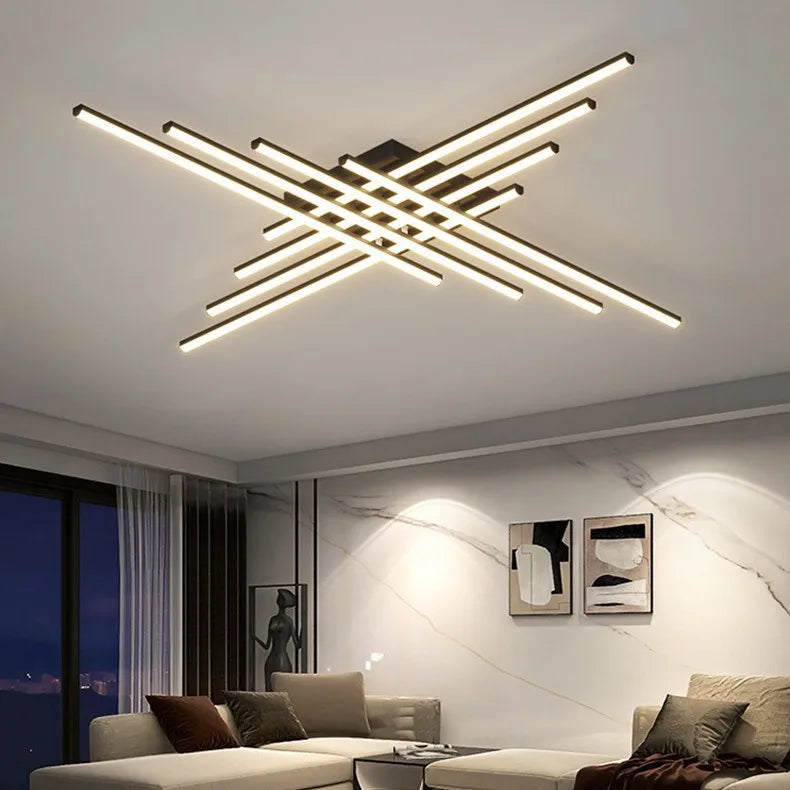 Modern Luxury Ceiling Lamp, Creative Linear Chandelier for Living Room, Dining Room, Bedroom, Elegant Decor