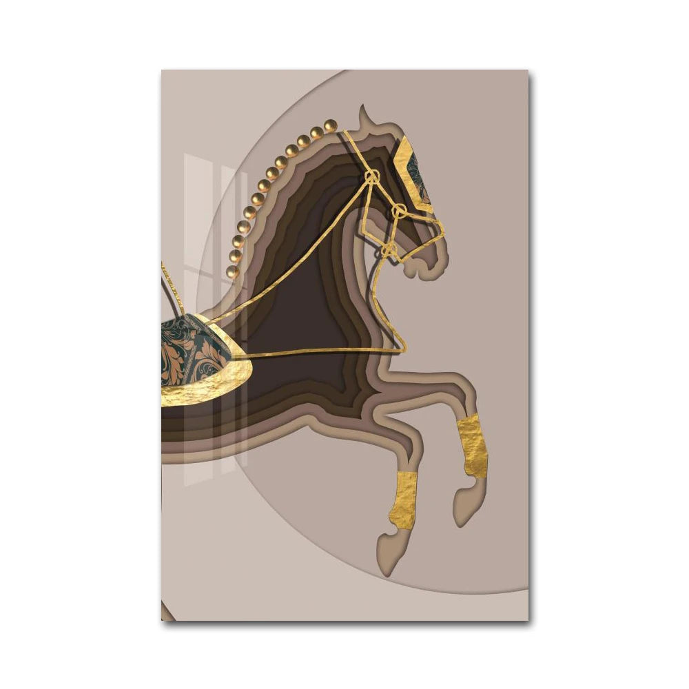 Luxury Hotel Animal Horse Modern Nordic Decorative Canvas Painting Art Print Poster Picture Wall Nursery Living Room Home Decor