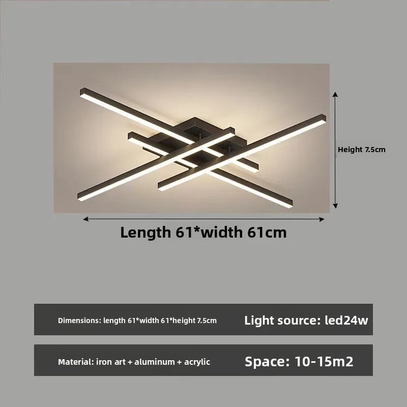 Modern Luxury Ceiling Lamp, Creative Linear Chandelier for Living Room, Dining Room, Bedroom, Elegant Decor