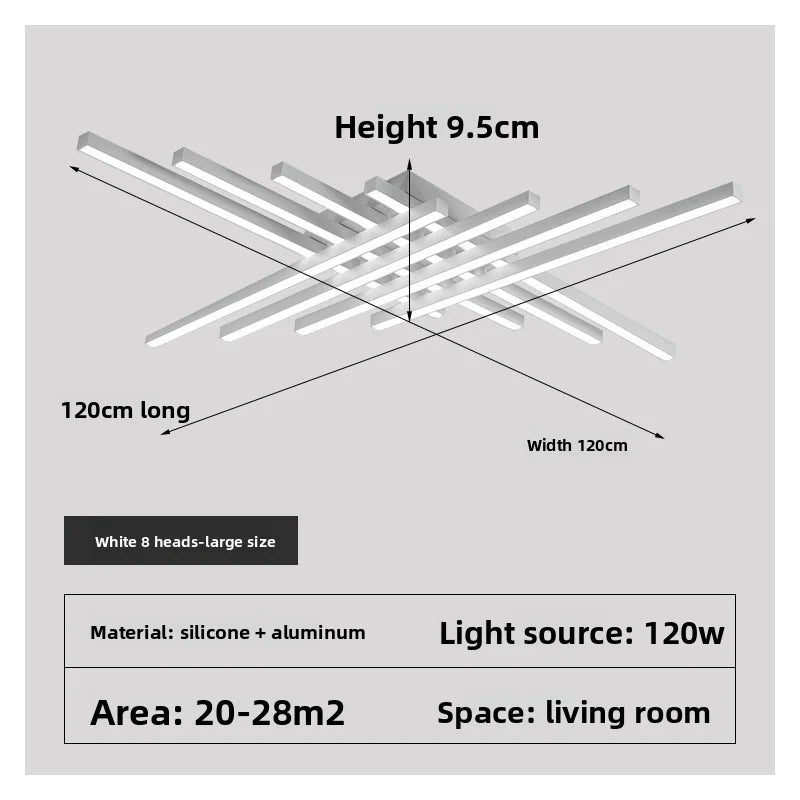 Modern Luxury Ceiling Lamp, Creative Linear Chandelier for Living Room, Dining Room, Bedroom, Elegant Decor